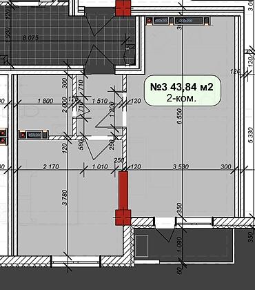 кв рабочий городок: 1 комната, 44 м², Элитка, 9 этаж, ПСО (под самоотделку) — 2