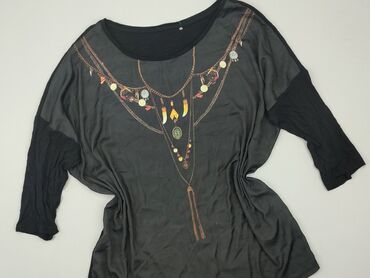 czarne bluzki z długim rękawem: Blouse, 3XL (EU 46), condition - Good