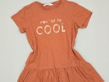 pomarańczowa sukienka: Sukienka, H&M, 4-5 lat, 104-110 cm, stan - Dobry