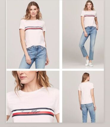 sanki s rulem: Футболка Tommy Hilfiger, S (EU 36), цвет - Розовый