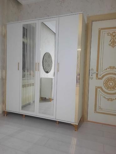 giris dolabi: Yeni, 4 qapılı, Güzgülü, Ağ, Açılan, Düz dolab — 4
