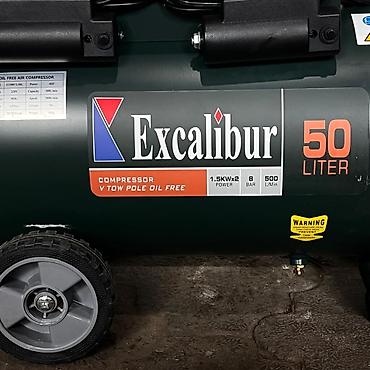 e55 compressor: Компрессор Excalibur, безмасляный (Oil Free), ресивер 50 литров — 1