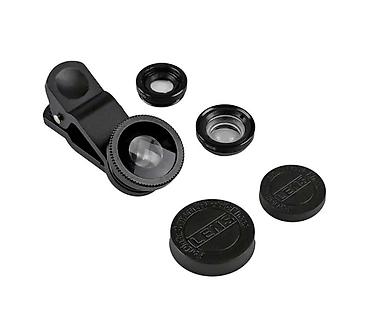 apple mini: Объектив линза для смартфона Рыбий Глаз 3 in1 цвет Черный (BOS_V16320) — 1