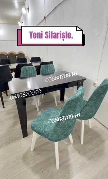 Masa və oturacaq dəstləri: Mətbəx üçün, Yeni, Açılan, Dördbucaq masa, 4 stul — 20