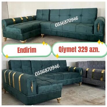 Masa və oturacaq dəstləri: Künc divan, Yeni, Açılan, Bazalı, Parça, Şəhərdaxili pulsuz çatdırılma