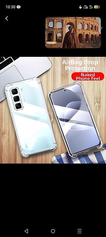 red square keyrox: Для Infinix Hot 60i: Прозрачный противоударный чехол с «воздушными — 1
