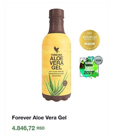 ogledala jysk: Forever Aloe Vera Gel – napitak na bazi aloe vere - Sastav: 99,7% — 1