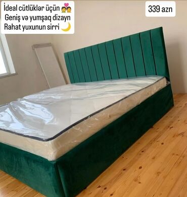 tek neferlik: Yeni, İkinəfərlik çarpayı, Bazasız, Matras ilə, Siyirməsiz, Azərbaycan
