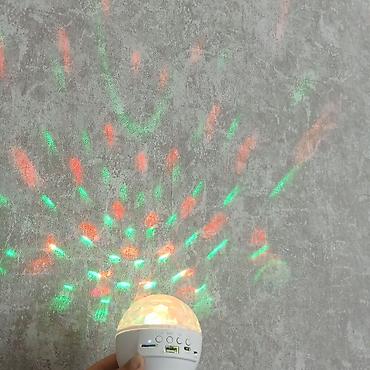 Другое освещение: LED disko işıqı və musiqi pleyeri - 360° fırlanan kristal kuboklu LED — 4