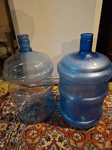 нержавеющий бак для воды: 19 litrlik su qabı satilir. - Material: qalın, mavi rəngli plastik. - — 1