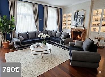 Ugaone garniture: Ugaona garnitura 300×220 cm - Prostrana L‑forma sa dubokim sedištima — 21