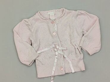 różowa bluzka: Bluza, H&M Kids, 6-9 m, stan - Dobry