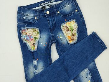 woskowane spodnie z wysokim stanem h m: Jeans for women, size L (EU 40)