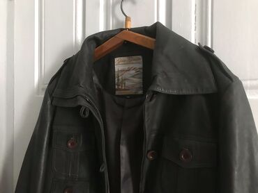 винтажная куртка: Кожаная куртка, 2XL (EU 44)