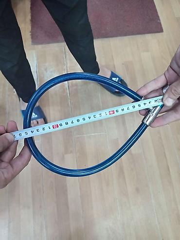 Velosiped aksesuarları: Məhsul: Velosiped üçün açarlı kabel qıfıl - Rəng: mavi, şəffaf — 3