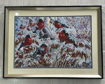 картина ручной работы: Продаю картину «Снегири»
Ручная работа (чешский бисер)