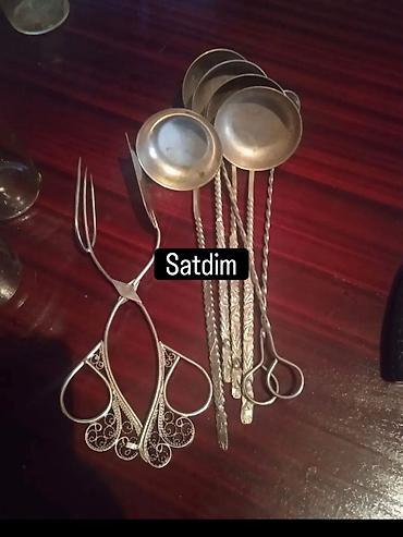acar naboru satilir: Qedimidir Üzərində naxışlı metal mətbəx aksesuarları dəsti — 1