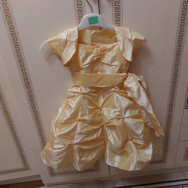 сари платье: Детское платье, цвет - Желтый