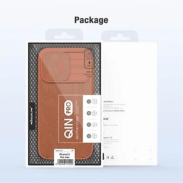 Maske i futrole za telefone: Maska Nillkin Qin Pro za iPhone 15 Pro Max 6.7 crna. Ova maska je — 16
