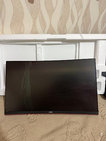 Monitorlar: AOC C24G1 24" Gaming Monitor curved. Ekran qirigdi, teze alinib 2 ay — 8