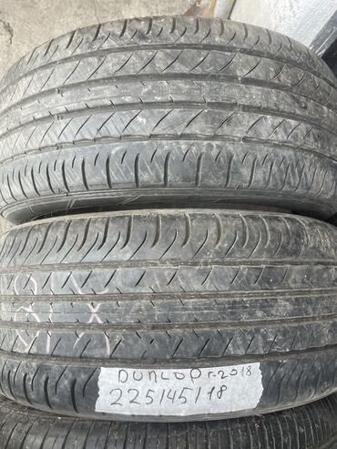 Шины: Шины 225 / 45 / R 18, Лето, Б/у, Пара, Легковые, Япония, Dunlop