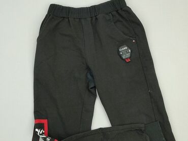 czarne elastyczne spodnie wysoki stan: Spodnie dresowe, 14 lat, 164, stan - Dobry