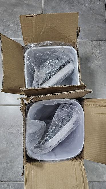 Ведра для мусора: С черной крышкой 1500с белый продан Сенсорное ведро высота 28см. Верх — 10