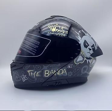 moto debilqe: Moto dəbilqə – “THE PANDA” dizaynı - Tip: Tam üzlü/flip-up (çənə — 2