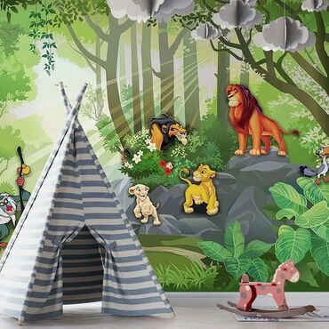 Tapete: Zidna tapeta sa motivima iz animiranog filma „Kralj Lavova“, idealna — 4