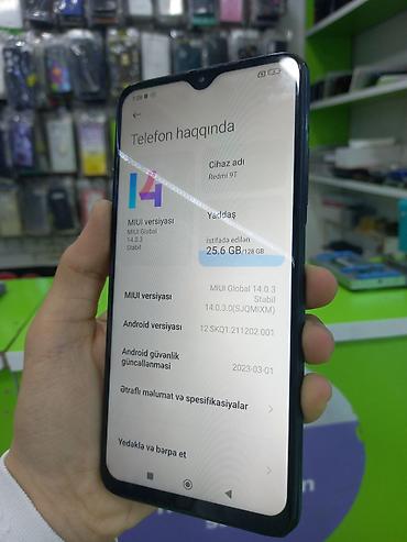 adaptırlar: Redmi 9T, 128 GB, rəng - Mavi, Barmaq izi — 3