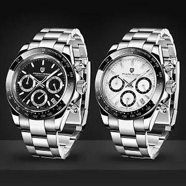 Ručni satovi: PAGANI DESIGN PD-1644 Sport - 40mm -Sivo\Plava-Rolex Daytona Potpuno — 7