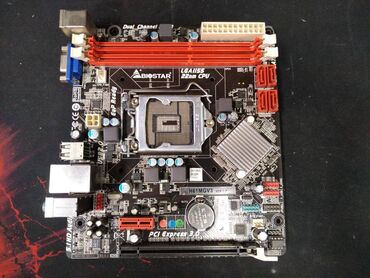 Материнские платы: Материнская плата, Б/у, Biostar, LGA1155, Micro-ATX, Для ПК