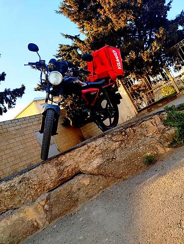 elektrikli moped icaresi: Elektrik moped/scooter - Rəng: qırmızı-qara - Öndə və arxada disk — 2