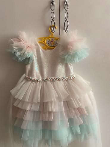 Платья: Uşaq üçün zərif ziyafət/libas paltarı - Model: çoxqatlı tüllü don - — 1