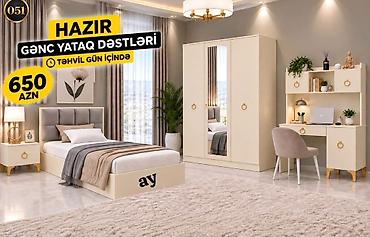 ucuz mebeler: Hazır gənc yataq dəsti – təhvil gün içində. Qiymət: 650 AZN — 1