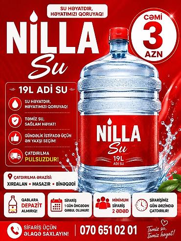 sərin su: NILLA Su – 19L adi içməli su - Gündəlik istifadə üçün ən yaxşı seçim — 1