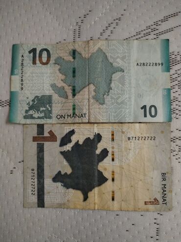 10 cent nece manatdir: Kolleksiya üçün 1 manatlıq banknot 50 manat, 5 manatlıq 80 manat -