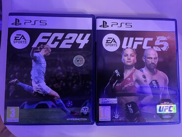 CD, DVD disklər və kassetlər: Ufc 5,Fc24—Ps5.Qiymətləri 78 və 75 azn alınıb.İkisi bir yerdə 130