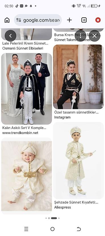 sunnet xoncasi: Oğlan uşaqları üçün zərif sünnət geyim dəsti - Üslub: Osmanlı — 5