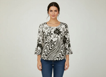 dopasowana bluzki z dekoltem: Women's blouse, size S