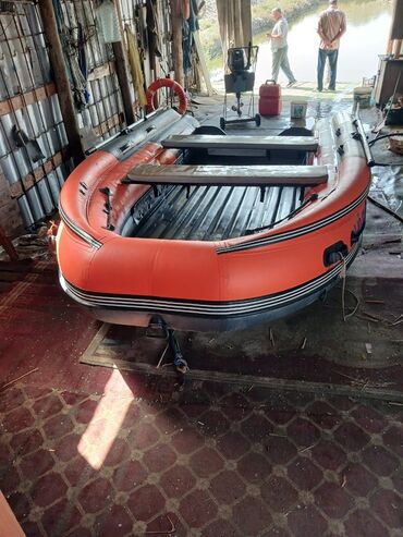 Motobloklar: Şişmə motorlu qayıq – narıncı rəng, yüksək daşıma qabiliyyətli PVC — 3