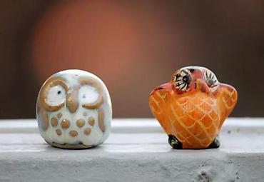 Figure: Set od 2 Vintage SOVE ili dve veverice figurine. Cena za par Dve — 6