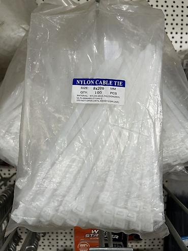 Нейлоновые стяжки для кабеля (NYLON CABLE TIE) - Размер: 8 × 200 мм - at lalafo.kg Нейлоновые стяжки для кабеля (NYLON CABLE TIE) - Размер: 8 × 200 мм -