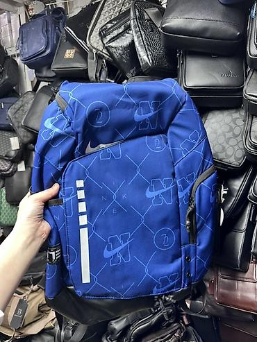 nike tech flece: Рюкзак спортивный Nike, синий с фирменным принтом. Особенности: - — 1