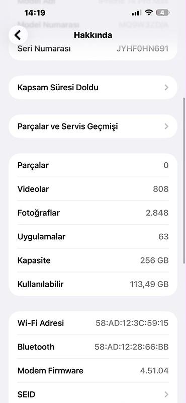 ikinci el telfon: IPhone 14 Pro Max, 256 GB, Simsiz şarj, Face ID — 3