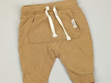 beżowe legginsy skórzane: Spodnie dresowe, H&M, 3-6 m, stan - Bardzo dobry