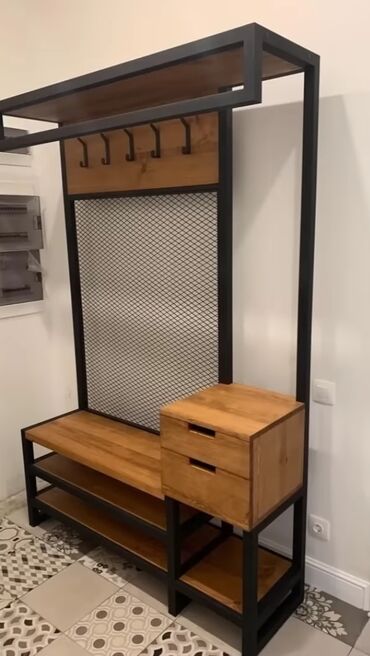 Гарнитуры для прихожей: Гарнитур для прихожей, Вешалка, Металл, цвет - Черный — 1