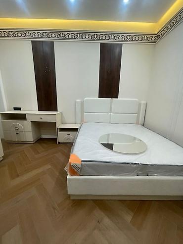 амино: Спальный гарнитур, Новый, Двуспальная кровать, Трюмо, Тумба, В рассрочку, МДФ, Бесплатная доставка, цвет - Бежевый — 1