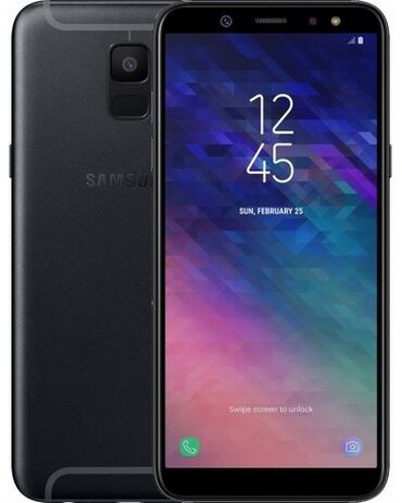 игравые телефоны: Samsung Galaxy A6 Plus, Колдонулган, 32 GB, түсү - Кара, 2 SIM