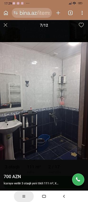 otag: İcarəyə verilir: 3 otaqlı mənzil, 111 m², yeni tikili, 2/17 — 3